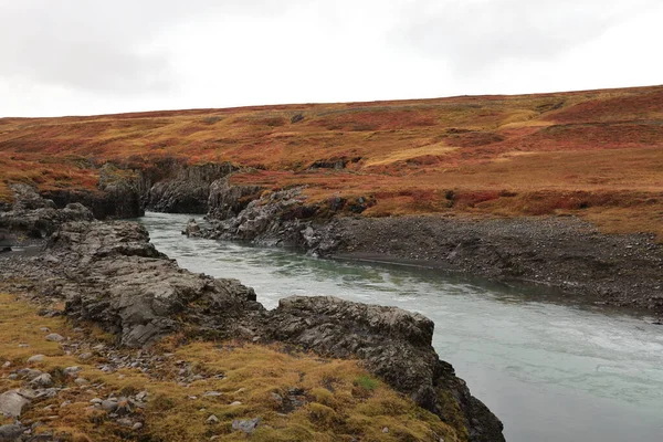 Cañón Del Curso Del Río Islandia Otoño Paisaje — Foto de Stock