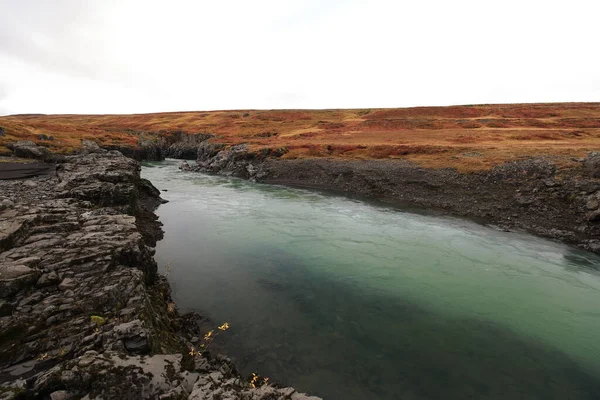 Cañón Del Curso Del Río Islandia Otoño Paisaje — Foto de Stock