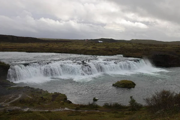 Faks Vatnsleysufoss Mniej Ruchliwy Wodospad Golden Circle Islandia — Zdjęcie stockowe