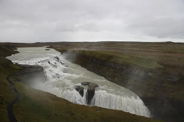 Cascada Gullfoss Famoso Hito Islandia — Foto de Stock