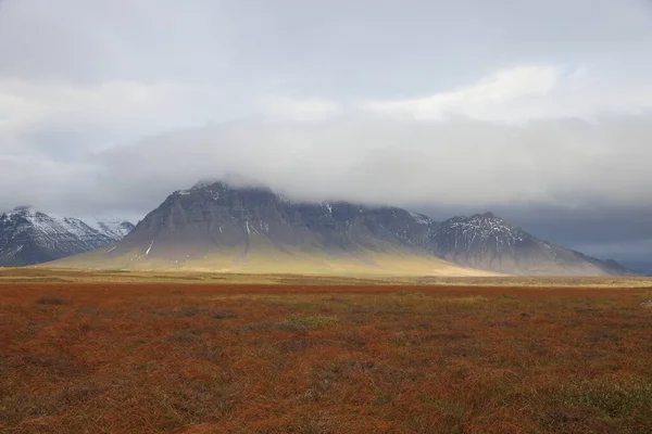 Осенний Пейзаж Полуострове Снфельснес Ледник — стоковое фото