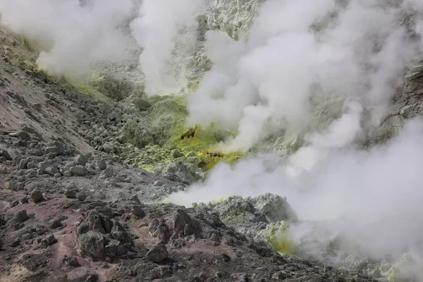 Sulphur Pieces Iozan Sulfur Mountain Active Volcano Area Akan National — Stock Photo, Image