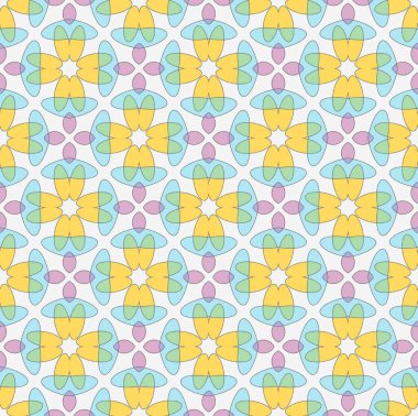 Kusursuz geometrik süsleme deseni, beyaz arkaplanda soyut illüzyon. 