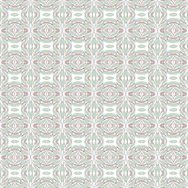 Soyut, pürüzsüz desen. Kumaş ve seramik için beyaz arkaplan üzerine el çizimi süsleme tarzı