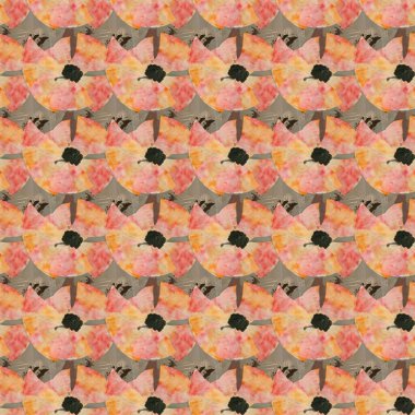 Dekorasyon kağıtları, seramik ve kumaş için kolaj içinde çiçek. Kusursuz elle boyanmış.. 