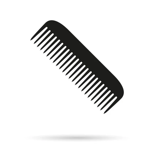 Ícone Pente Silhueta Escova Cabelo Para Cabelo Cabeleireiro Barbeiro Logotipo — Vetor de Stock