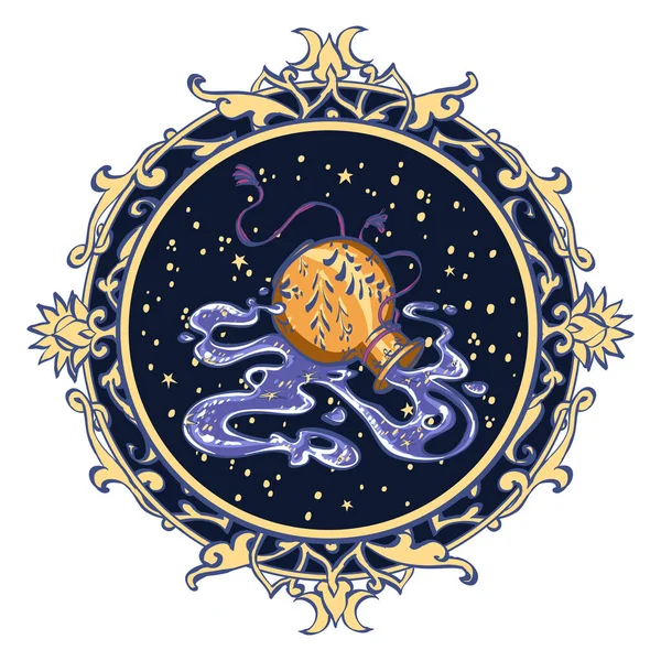 Symbole Astrologique Sur Fond Blanc Verseau — Photo