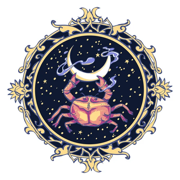 Astrologisch Symbool Witte Achtergrond Kanker — Stockfoto