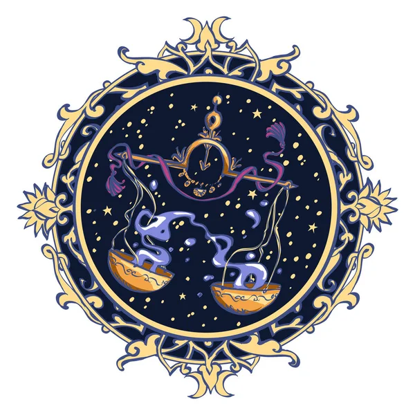Astrologisch Symbool Witte Achtergrond Weegschaal — Stockfoto
