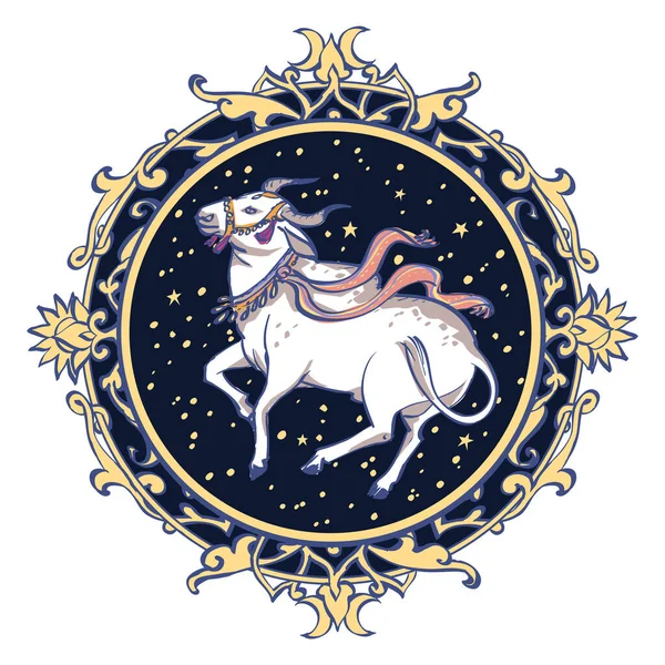 白い背景に占星術のシンボル Taurus — ストック写真