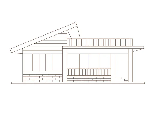 Haus Auf Weißem Hintergrund Vektorillustration — Stockvektor
