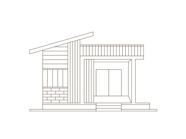 Dům Bílém Pozadí Vektorová Ilustrace — Stockový vektor