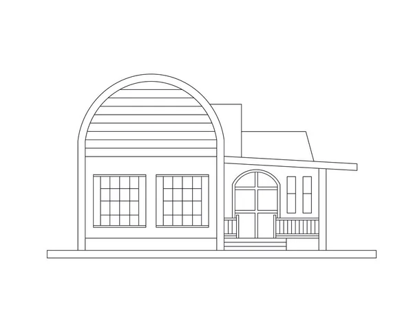 Casa Sfondo Bianco Illustrazione Vettoriale — Vettoriale Stock