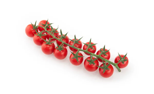 Wiśnia Pomidorowa Izolowana Białym Tle — Zdjęcie stockowe