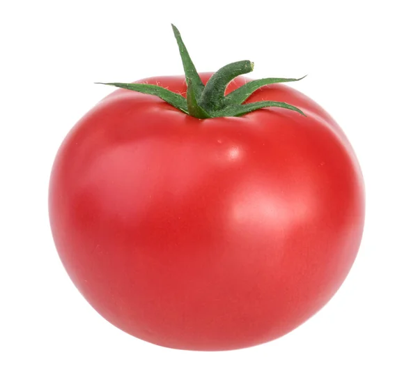 Tomaatti Eristetty Valkoisella Pohjalla Ilman Varjoa — kuvapankkivalokuva