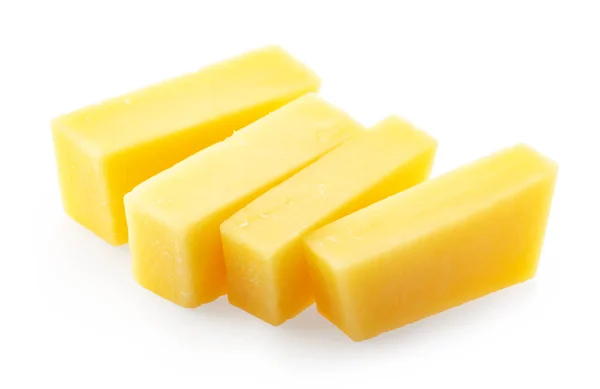 Сыр Изолированный Белый Фон Вырезкой Пути — стоковое фото