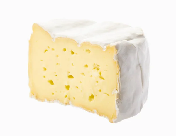 在白色背景上分离的乳酪 — 图库照片