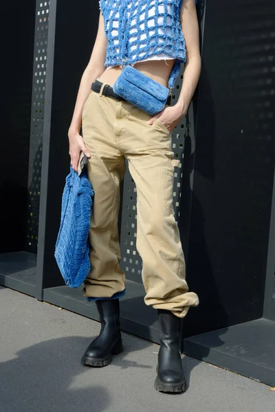 ミラノ ファッションウィーク中に撮影されたファッション詳細 — ストック写真