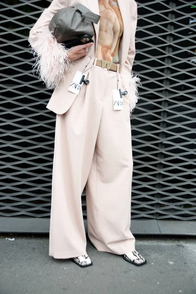 Gucci Moda Gösterisinden Önce Milan Moda Haftası 2023 Detayları — Stok fotoğraf