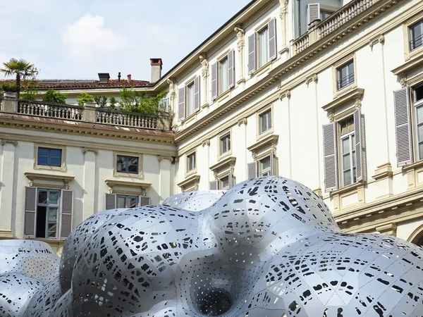 stock image Milan Design Week - april 2023 - the colossal steel installation by Marc Fornes' studio Theverymany