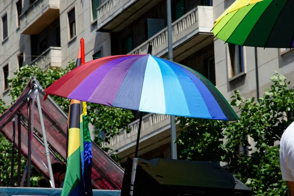Mailand Italien Juni 2023 Die Prozession Milano Pride Bestehend Aus — Stockfoto