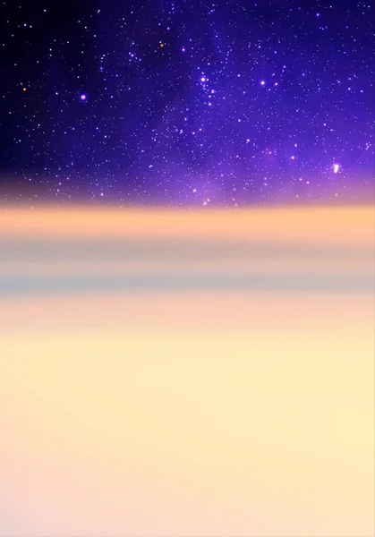 Облака Звездное Небо Естественный Фон Туманными Волнами Млечный Путь — стоковый вектор