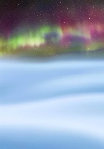 Nube Cielo Estrellado Fondo Natural Con Olas Niebla Luces Polares — Archivo Imágenes Vectoriales