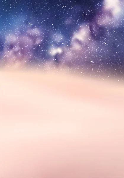 Nuages Ciel Étoilé Fond Naturel Avec Vagues Brouillard Voie Lactée — Image vectorielle