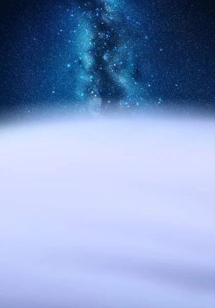Облака Звездное Небо Естественный Фон Туманными Волнами Млечный Путь — стоковый вектор
