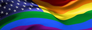 Gurur bayrağı. ABD LGBTQ topluluğunun uluslararası sembolü