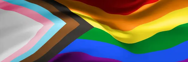 Bandera Del Orgullo Símbolo Internacional Comunidad Lgbtq Fondo Del Arco — Vector de stock