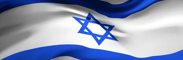 Nationale Vlag Van Israël Officieel Landsymbool Banner Achtergrond — Stockvector