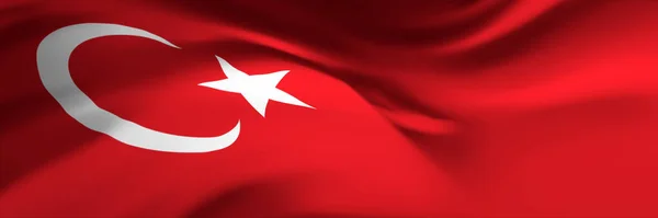 Εθνική Σημαία Της Τουρκίας Επίσημο Σύμβολο Χώρας Μπάνερ Backgroun — Διανυσματικό Αρχείο