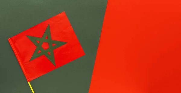 Pozadí Vlajek Maroka Pozadí Barev Shora Ležel Pohled Shora Koncept — Stock fotografie
