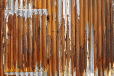 Grunge metal arka planı ya da paslı metal, çizik ve çatlaklarla kaplı.