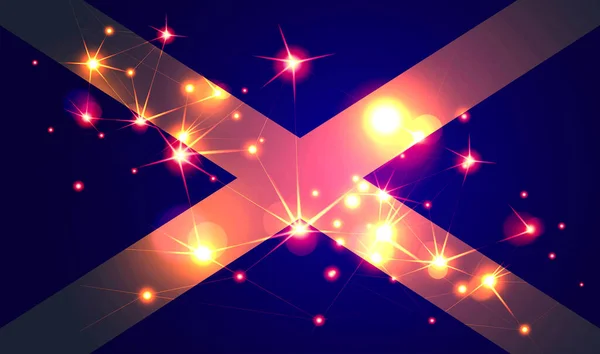 Официальный Флаг Шотландии Часть Соединенного Королевства Великобритании — стоковое фото