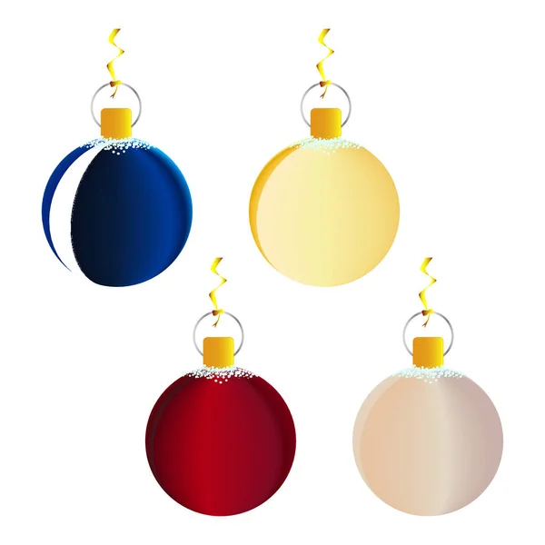 Een Verzameling Glazen Kerstballen Geïsoleerd Een Witte Achtergrond — Stockfoto