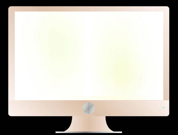 Типичный Современный Тонкий Домашний Офисный Компьютер Ярким Экраном — стоковое фото