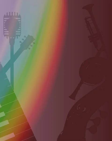 ジャズクラブのポスターのための虹の背景 — ストック写真