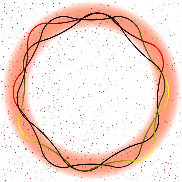 Shocking Orange Circle Wave Background Dots Electric Red — Stock Photo, Image