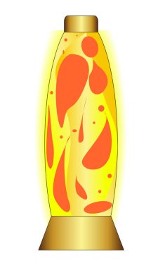 Bir lavalamfinin beyaz arkaplan karikatürünü ayır