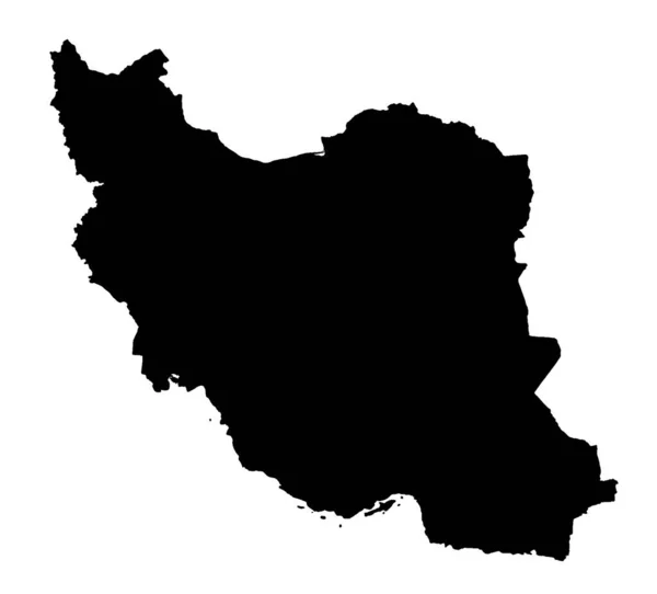 Mapa Silueta Del Contorno Irán Sobre Fondo Blanco — Archivo Imágenes Vectoriales