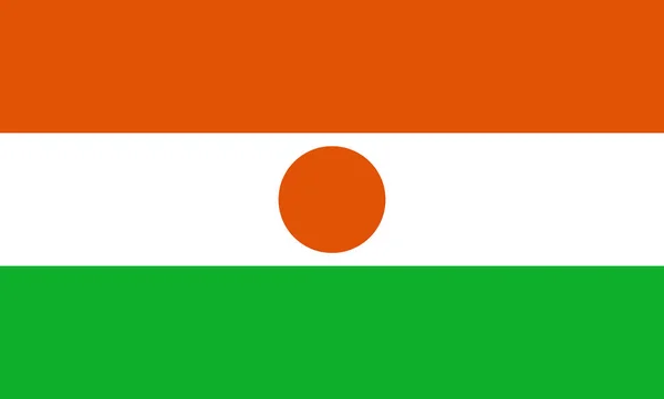 Národní Vlajka Africké Země Nigeru — Stockový vektor