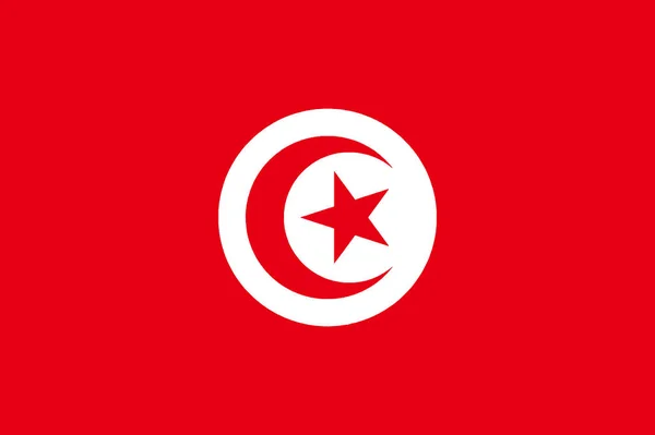 Bandiera Del Paese African Tunisia — Vettoriale Stock
