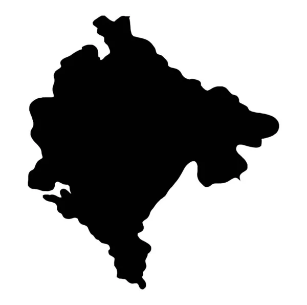Карта Силуэта Черногории Белом Фоне — стоковый вектор