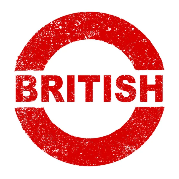 Grunge Rubber Ink Stamp Text British White Background — Stock Vector