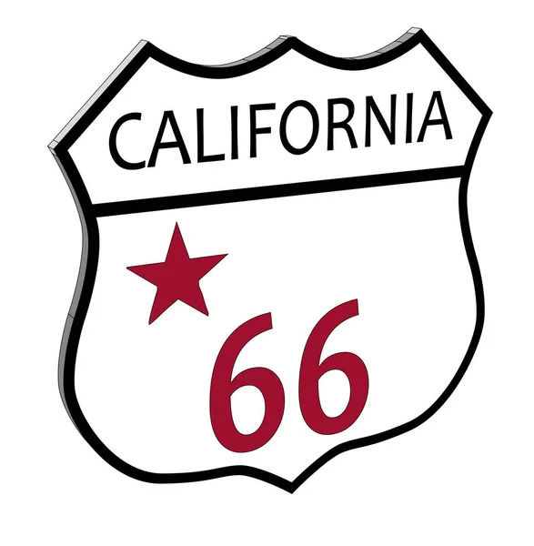 Route Panneau Signalisation Sur Fond Blanc Nom État Californie — Image vectorielle