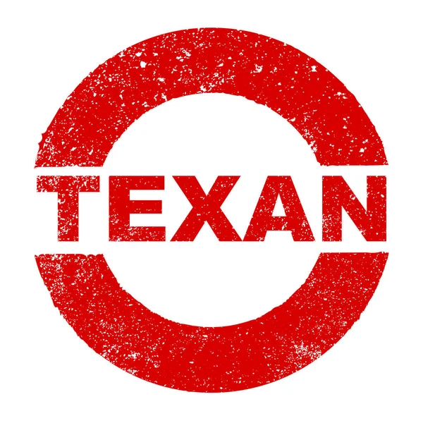 Gumowy Znaczek Atramentowy Grunge Napisem Texan Białym Tle — Wektor stockowy