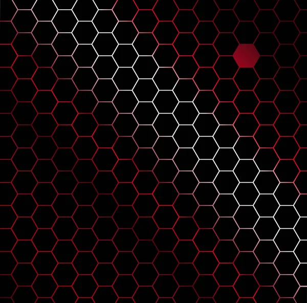 Panal Negro Con Fondo Rojo Descolorido Cabeza — Vector de stock