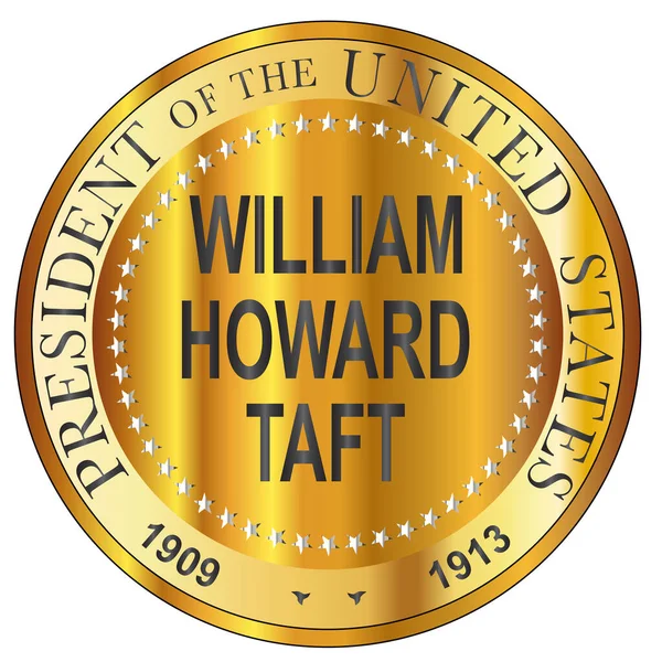 William Howard Taft President United States America Stamp — Stock Vector
